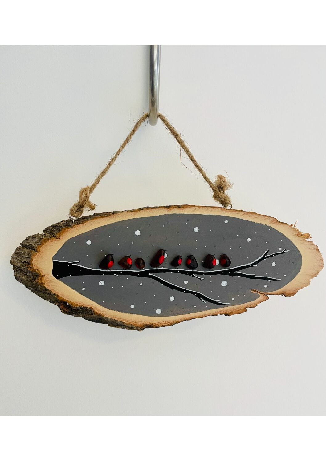 Wooden Christmas Robin Plaque