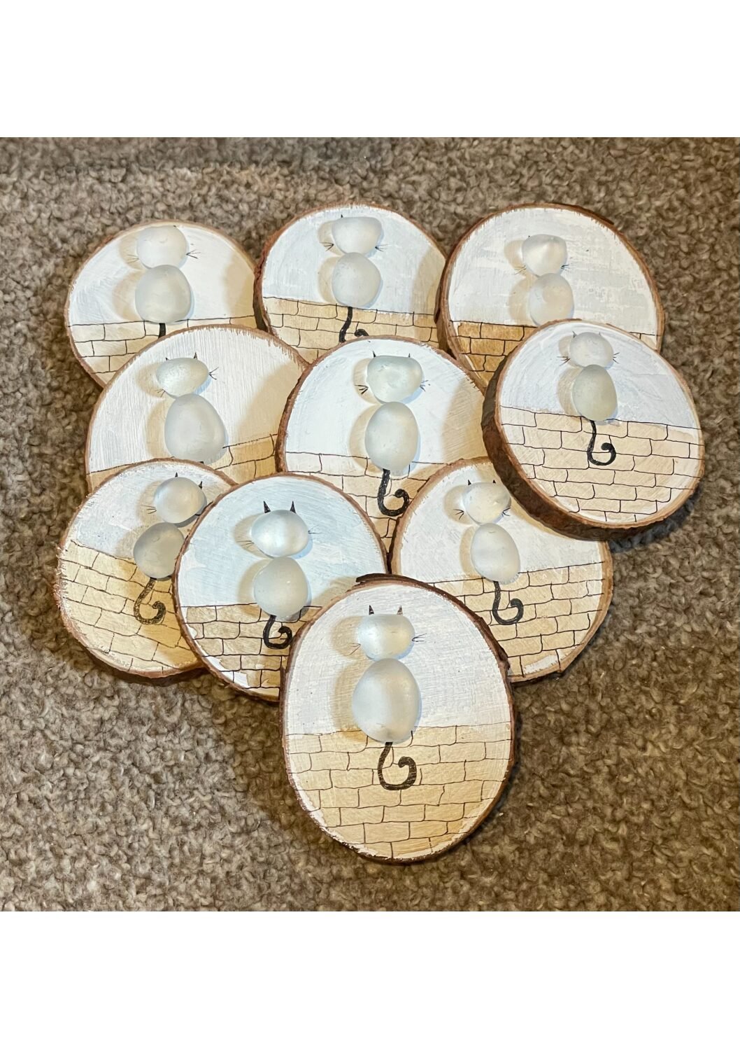 Sea Glass Cat Magnet