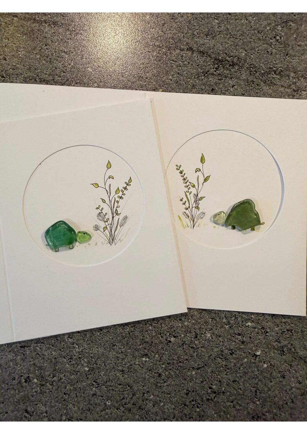 A6 Sea Glass Tortoise Card