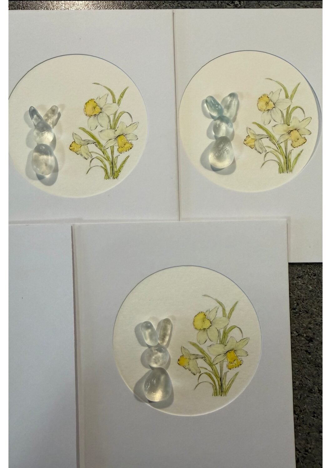 A6 Sea Glass Easter Bunny Spring Card
