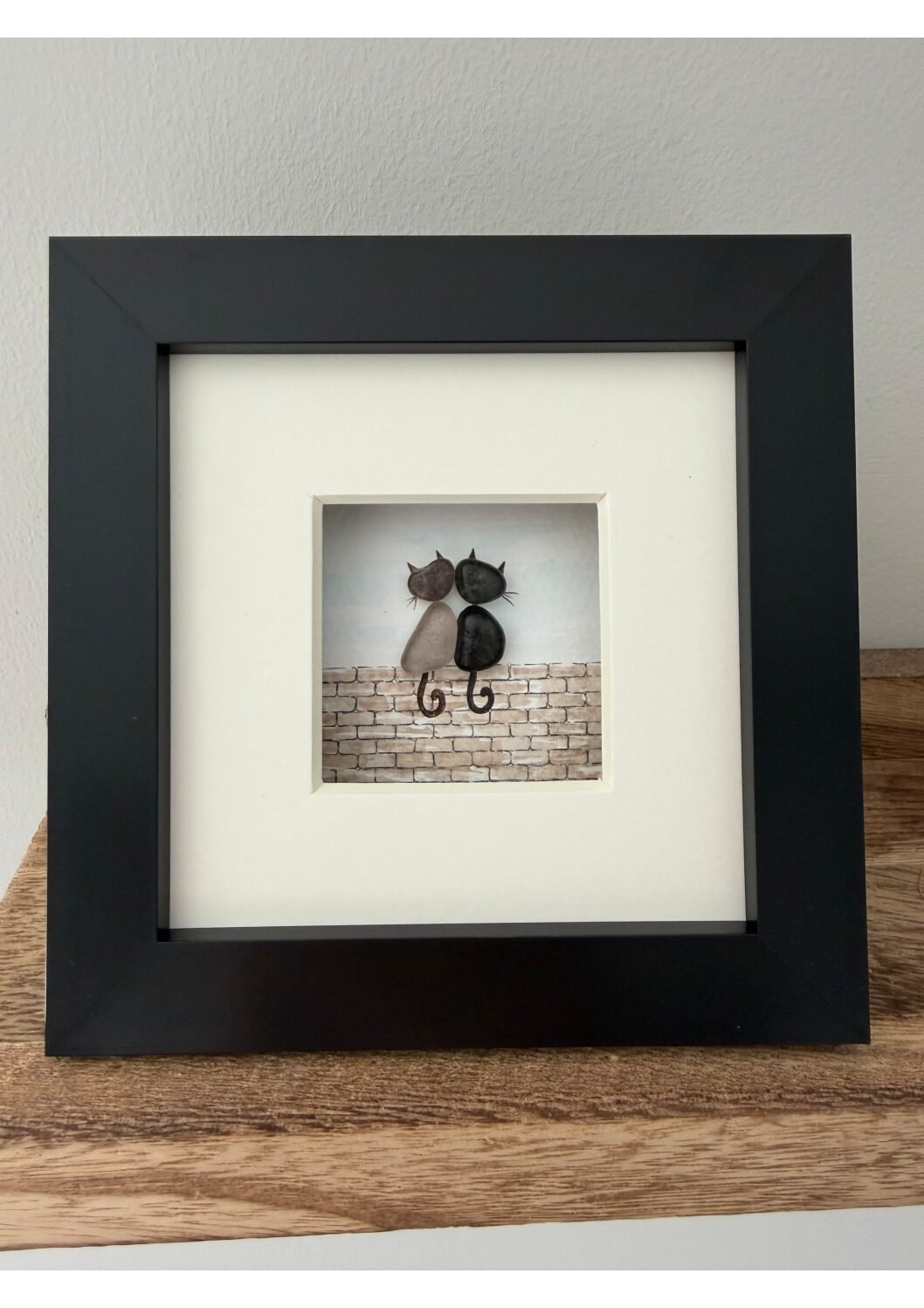4x4" Seaglass Cats Frame