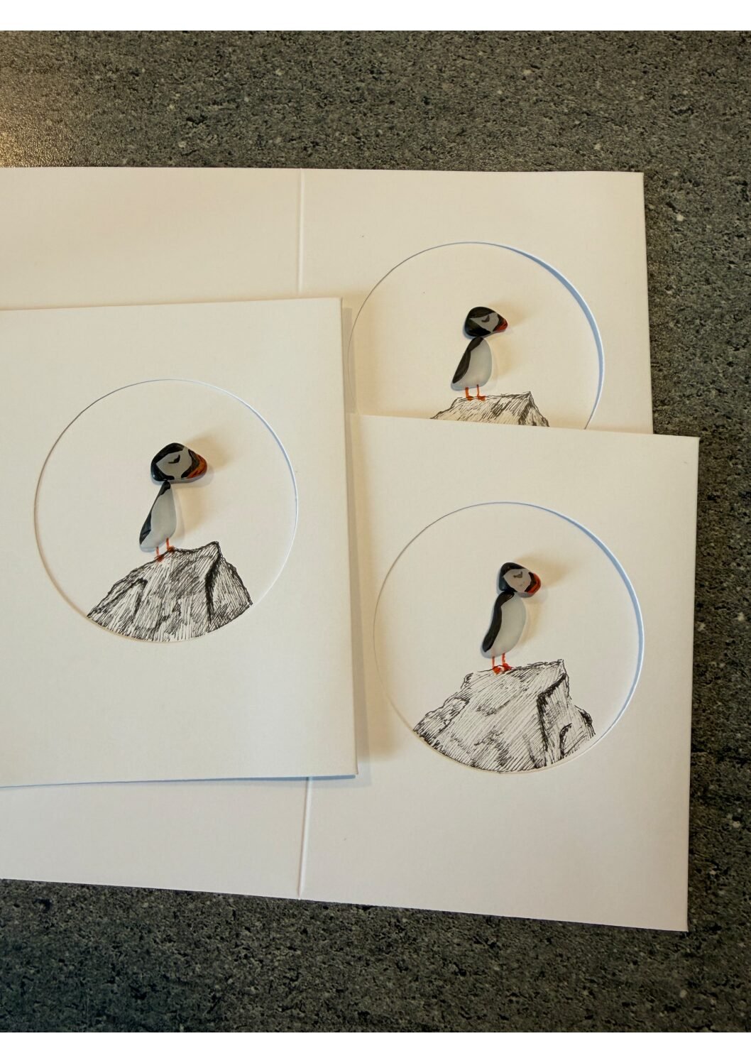 A6 size Seaglass Puffin Card